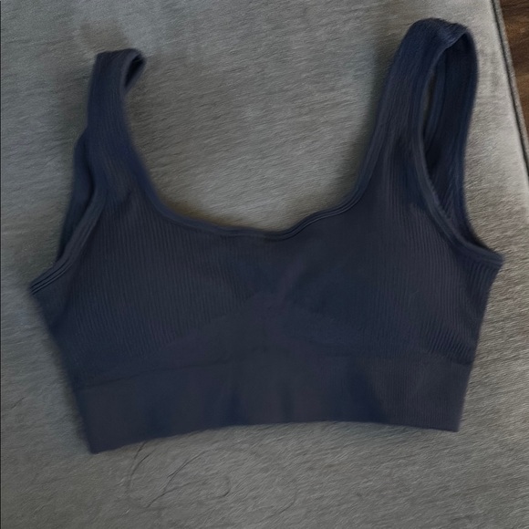 Dark Gray Ribbed Two-Piece Set - Picture 2 of 3